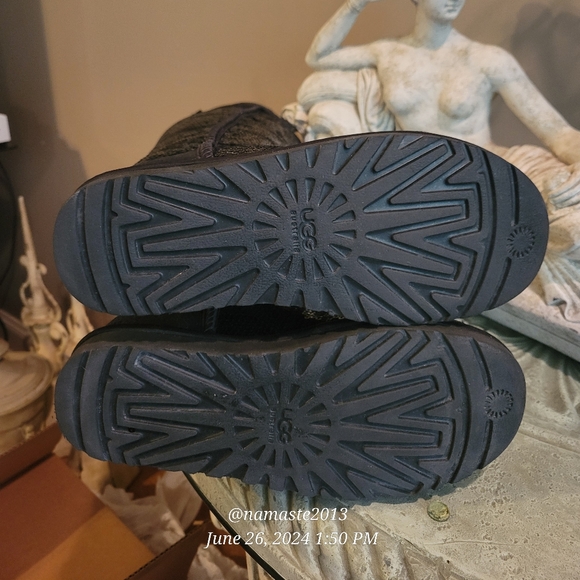 Ugg Bailey Button Sequin Over The Knee Boots Sherpa Shearling Designer #778 - Picture 12 of 16